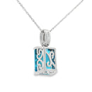 London Blue Topaz Fashion Pendants 10KT White Gold
