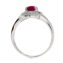 1.05ct Ruby Diamond Ring 10KT White Gold