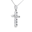 .30ct Diamond Cross Religious Pendant 14KT White Gold