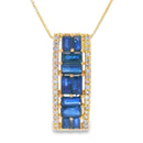Sapphire Diamond Fashion Pendants 14KT Yellow Gold