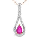 .48ct Ruby Diamond Fashion Pendants 10KT Yellow Gold