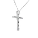 .10ct Diamond Cross Religious Pendant 14KT White Gold