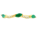Emerald Diamond stackable band set 14KT Yellow Gold