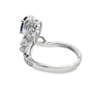 Natural 1.48ct Sapphire Diamond Ring 10KT White Gold