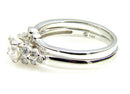 .90ct Antique Style Engagement Ring Set 14KT White Gold
