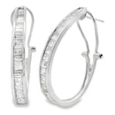 1.00ct Diamond Hoop Earrings 14KT White Gold