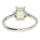 Genuine .02ct Opal Diamond Ring 10KT White Gold