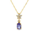 Tanzanite Diamond Fashion Pendants 14KT Yellow Gold