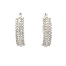 1.02ct Diamond Hoop Earrings 10KT White Gold