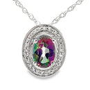 Mystic Fire Topaz Fashion Pendants 10KT White Gold