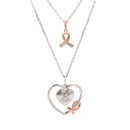 .02ct Diamond Heart Love Pendant Sterling Silver