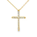 .10ct Diamond Cross Religious Pendant 14KT Yellow Gold