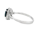 1.07ct Sapphire Diamond Ring 10KT White Gold