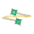 .47ct Emerald Diamond Ring 14KT Yellow Gold