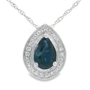 .54ct Sapphire Diamond Fashion Pendants 10KT White Gold