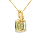 Peridot Diamond Fashion Pendants 10KT Yellow Gold