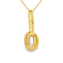Aquamarine Diamond Fashion Pendants 10KT Yellow Gold