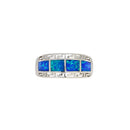 Created Opal Ring Sterling Silver