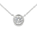 1.00ct Lab Grown Diamond Pendant Sterling Silver