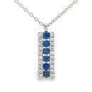 .30ct Sapphire Diamond Fashion Pendants 14KT White Gold