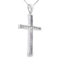 .22ct Diamond Cross Religious Pendant 14KT White Gold
