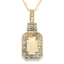 .06ct Opal Diamond Fashion Pendants 10KT Yellow Gold