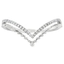.09ct Diamond Fashion band rings 10KT White Gold