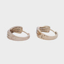 Natural .25ct Hoop Earrings Gold plated Sterling Silver