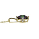 Treated Topaz Diamond Fashion Pendants 10KT Yellow Gold
