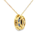 Sapphire Diamond Fashion Pendants 10KT Yellow Gold