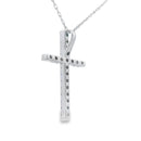 .24ct Diamond Cross Religious Pendant 14KT White Gold