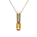 .06ct Citrine Diamond Fashion Pendants 10KT Yellow Gold