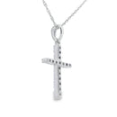 .11ct Diamond Cross Religious Pendant 14KT White Gold