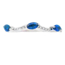 Sapphire Diamond stackable band set 14KT White Gold