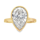 Genuine 3.00ct Lab Grown Diamond 14KT Yellow Gold