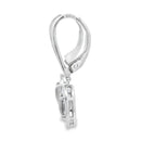 .81ct Quartz Diamond Dangle Earrings 10KT White Gold