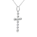.15ct Diamond Cross Religious Pendant 14KT White Gold