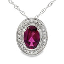 .52ct Garnet Diamond Fashion Pendants 10KT White Gold