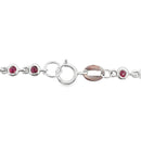.89ct Ruby Diamond Bracelet 14KT White Gold