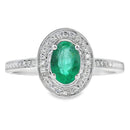 .49ct Emerald Diamond Ring 10KT White Gold