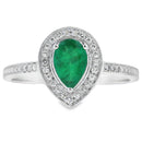 .42ct Emerald Diamond Ring 10KT White Gold