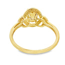 Natural .58ct Citrine Diamond Ring 14KT Yellow Gold