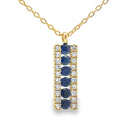 Sapphire Diamond Fashion Pendants 14KT Yellow Gold