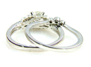 .90ct Antique Style Engagement Ring Set 14KT White Gold