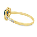 .54ct London Blue Topaz Diamond Ring 10KT Yellow Gold