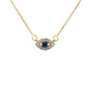 Sapphire Diamond Fashion Pendants 14KT Yellow Gold