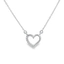 .03ct Diamond Heart Love Pendant 14KT White Gold