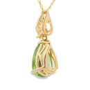 Peridot Diamond Fashion Pendants 10KT Yellow Gold