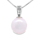 .01ct Pearl Diamond Fashion Pendants 10KT White Gold