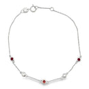 .25ct Ruby Diamond Bracelet 14KT White Gold